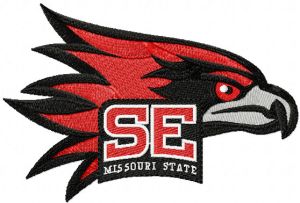 Southeast Missouri State University Redhawks logo embroidery design