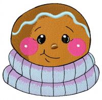 Gingerbread man 5 embroidery design