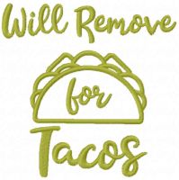 Will remove for tacos free embroidery design