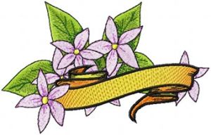 Mayflower with Banner embroidery design