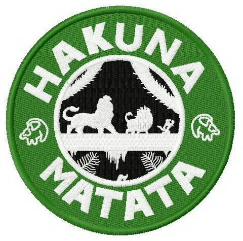 Hakuna Matata machine embroidery design