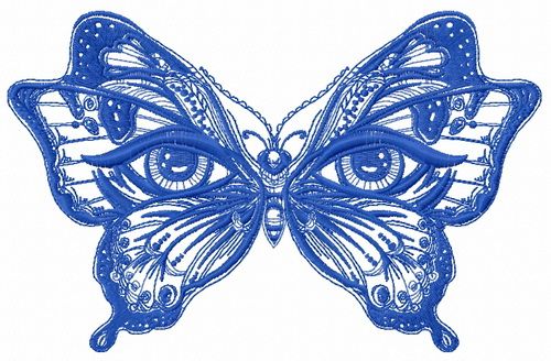 Magic eyes butterfly machine embroidery design