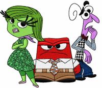 Joy Anger and Fear embroidery design