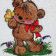 Embroidered cute teddy bear design