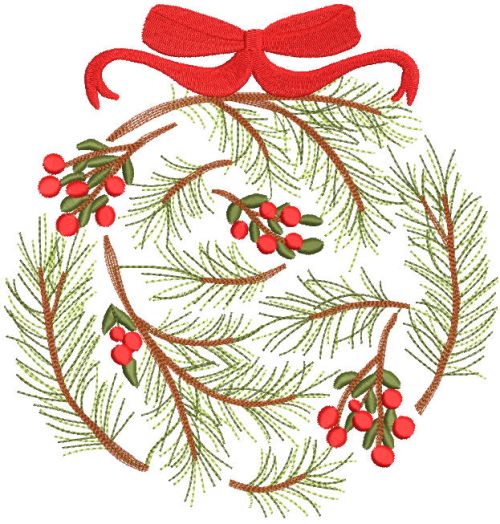 Christmas Tree Branches embroidery design