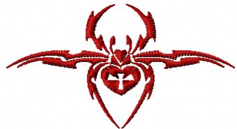 spider free embroidery design