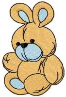 Baby bunny toy embroidery design