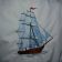 Sea ship design on embroidered white shirt