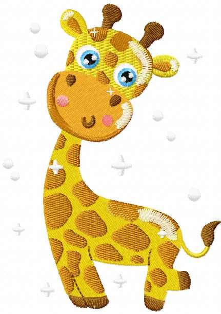 Cute small giraffe free embroidery design
