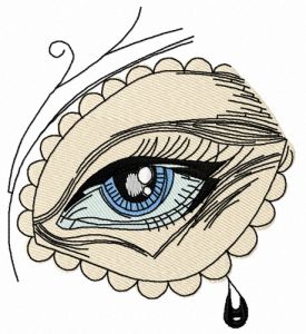 Girls's tears 3 embroidery design