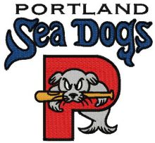 Portland sea dogs logo embroidery design