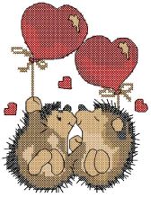 Love hedgehogs embroidery design