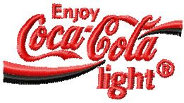 Coca Cola light Logo embroidery design