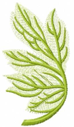 Green branch free embroidery design