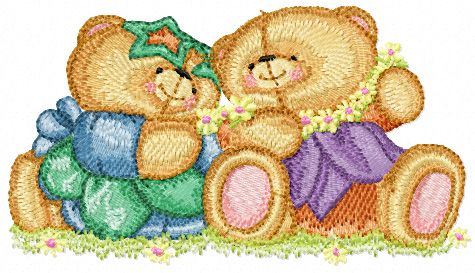 Forever Friends happy together machine embroidery design
