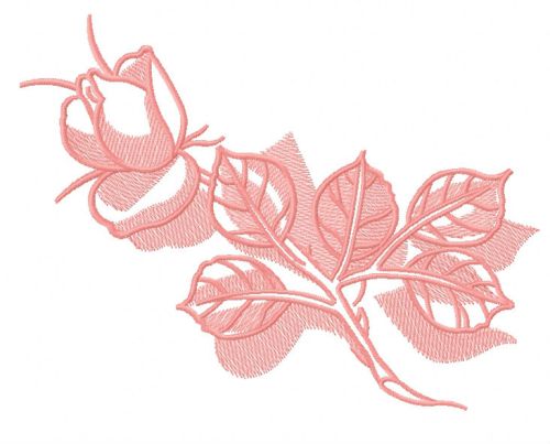 Nice rose machine embroidery design