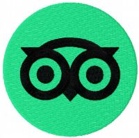 Tripadvisor round logo embroidery design