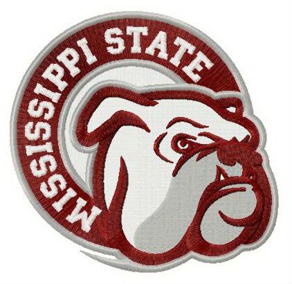 Mississippi State Bully machine embroidery design