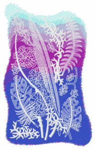 Grass print embroidery design