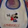 Mickey Mouse Racing embroidered on baby bib