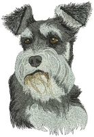 Standard Schnauzer Dog embroidery design