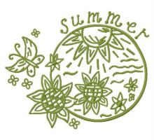 Summer 5 embroidery design