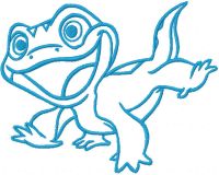 Playing Bruni one colored embroidery design