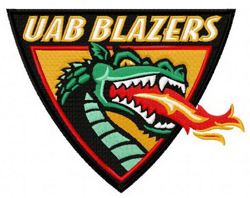 UAB Blazers logo machine embroidery design