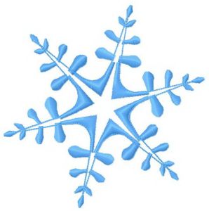Blue snowflake embroidery design