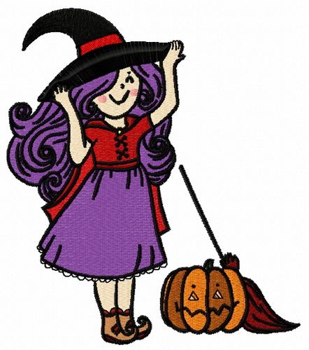 Little witches 4 machine embroidery design