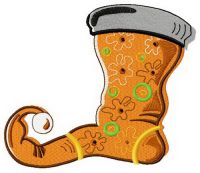 Christmas sock 6 embroidery design