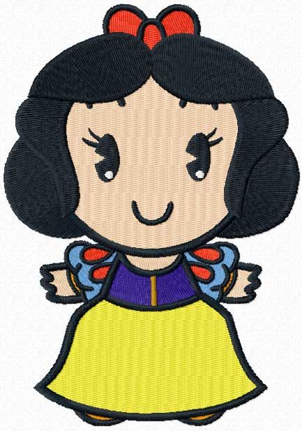 Disney Cuties Snow White machine embroidery design