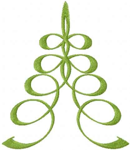 Christmas modern tree free embroidery design 5