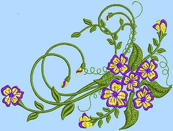 Flower Fantasy machine embroidery design