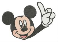 Number one embroidery design