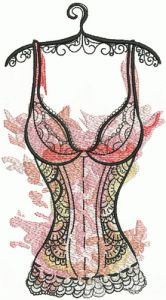 Sexy underwear embroidery design