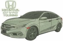 Honda Civic Touring car embroidery design
