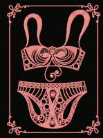 Underwear embroidery design