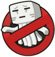 No Creeper sign embroidery design