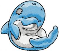 Scuba the Dolphin embroidery design