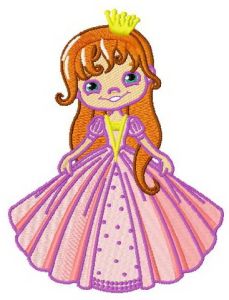 Pretty princess embroidery design