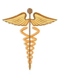 Medical symbol embroidery design