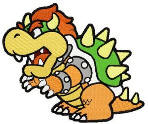 Bowser embroidery design
