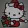 Hello Kitty Christmas design embroidered