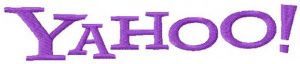 Yahoo logo embroidery design