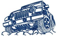 Jeep off-road embroidery design