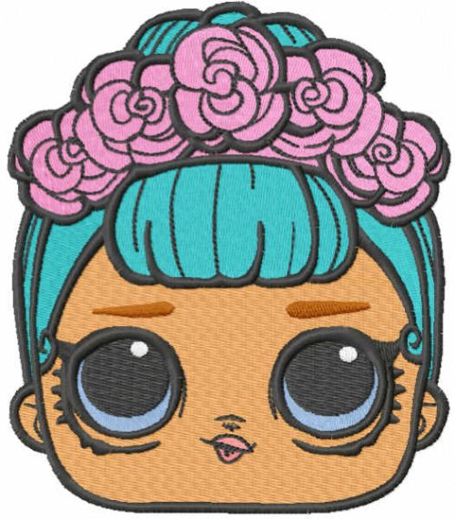 Lol Surprise doll face embroidery design