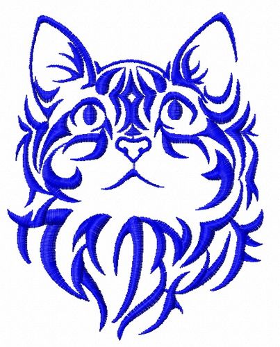 Cat machine embroidery design