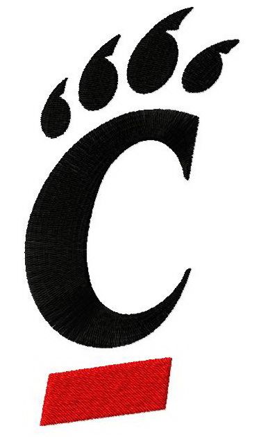 Cincinnati Bearcats logo machine embroidery design