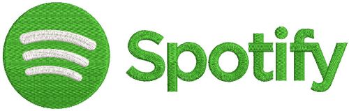 Spotify full logo embroidery design